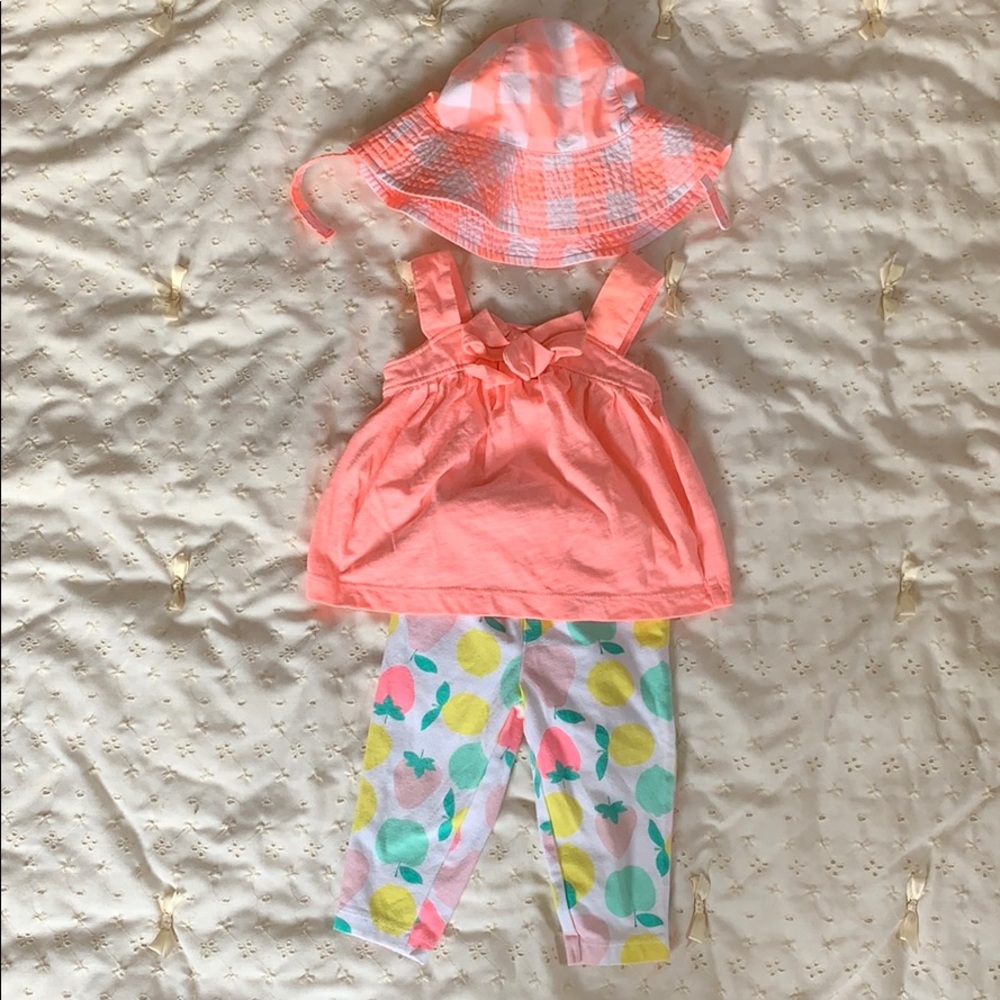 Carter’s summer outfit with hat